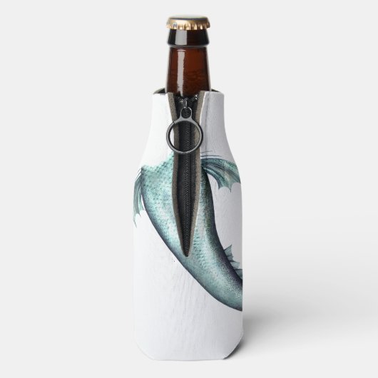 Ik Drink als een vis omdat ik een zeemeermin ben | Flesjeskoeler (Fles Achterkant)