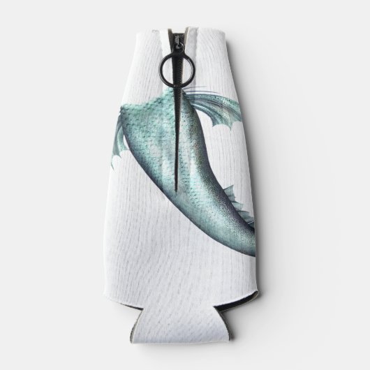 Ik Drink als een vis omdat ik een zeemeermin ben | Flesjeskoeler (Achterkant)