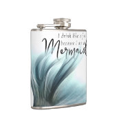 Ik Drink als een vis omdat ik een zeemeermin ben | Heupfles (Rechts)