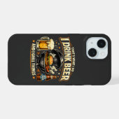 Ik drink bier en grill dingen iPhone 15 hoesje (Achterkant horizontaal)