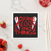 Ik Drink bloed en ik ken Dingen Vampire Servet (Insitu)