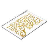 Ik Drink Bourbon en ik ken dingen grappig Drink Notitieboek (Linkerzijde)