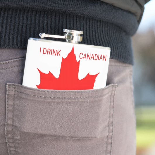 Ik Drink Canadees Grappig Aanpasbaar Heupfles (Voorbeeld)