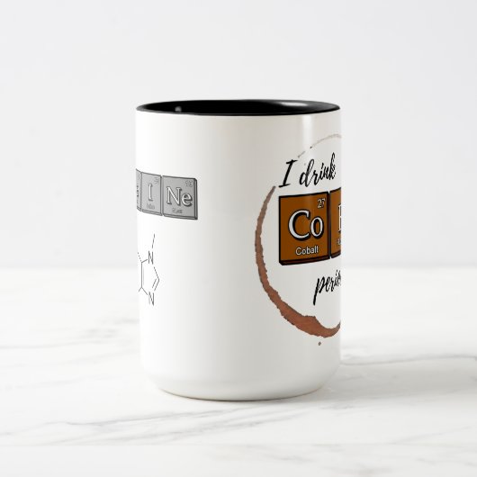 "Ik drink CoFFe periodiek" 15 oz koffie mok (Center)