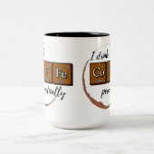 "Ik drink CoFFe periodiek" 15 oz koffie mok (Center)