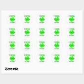 Ik drink daarom ben ik makkelijk ronde sticker (Vel)