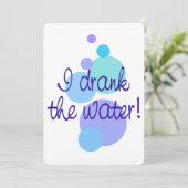 Ik Drink de aankondiging van de waterzwangerschap (Staand voorkant)