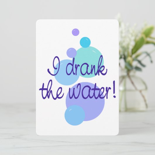 Ik Drink de aankondiging van de waterzwangerschap (Staand voorkant)