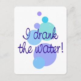 Ik Drink de aankondiging van de waterzwangerschap