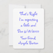 Ik Drink de aankondiging van de waterzwangerschap (Achterkant)