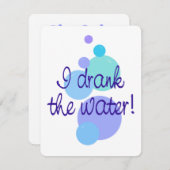 Ik Drink de aankondiging van de waterzwangerschap (Voorkant / Achterkant)