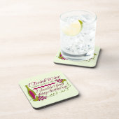 Ik Drink de citaat van de grappige wijn Onderzetter (Rechterzijde)