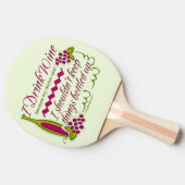 Ik Drink de citaat van de grappige wijn Tafeltennisbatje (Zijkant)