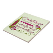 Ik Drink de citaat van de grappige wijn Tegeltje (Zijkant)