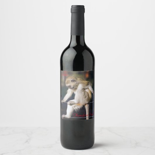 Ik drink, dus ik ben! wijn etiket (Voorkant)