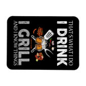 Ik Drink en grill Food Custom Cadeft Magneet (Horizontaal)