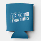 Ik Drink en ik ken dingen Blikjeskoeler (Achterkant)