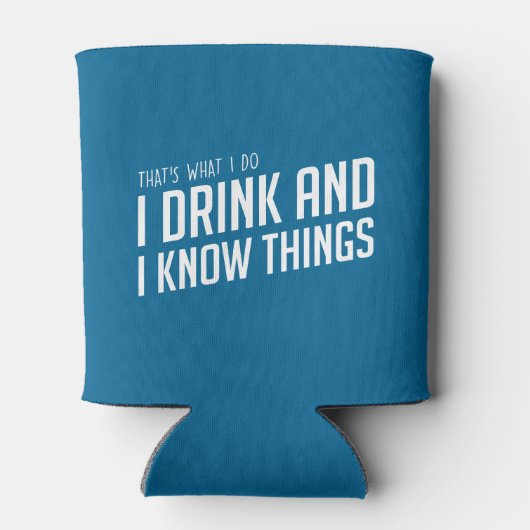 Ik Drink en ik ken dingen Blikjeskoeler (Achterkant)
