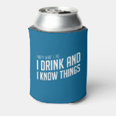 Ik Drink en ik ken dingen Blikjeskoeler (Blikje Achterkant)