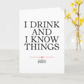 Ik Drink en ik ken dingen Kaart (Gele Bloem)