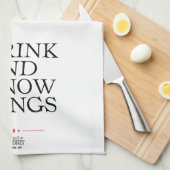 Ik Drink en ik ken dingen Theedoek (Quarter Fold)