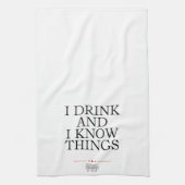 Ik Drink en ik ken dingen Theedoek (Verticaal)