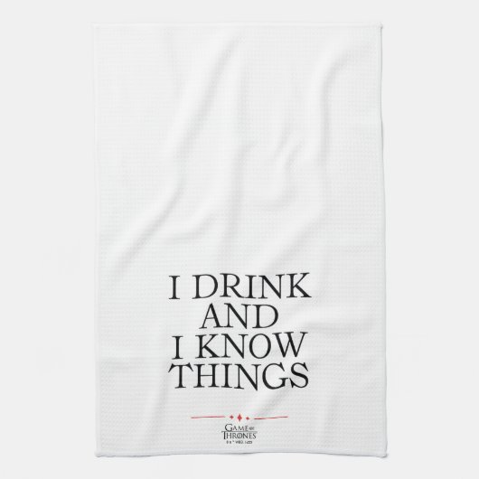 Ik Drink en ik ken dingen Theedoek (Verticaal)