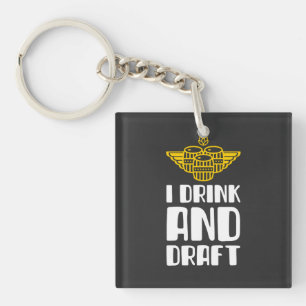 Ik Drink en ontwerp Sleutelhanger
