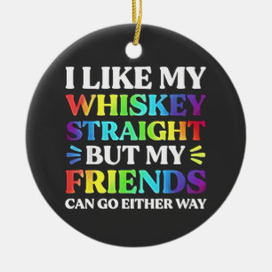 Ik drink graag mijn whiskey puur maar mijn vriende keramisch ornament