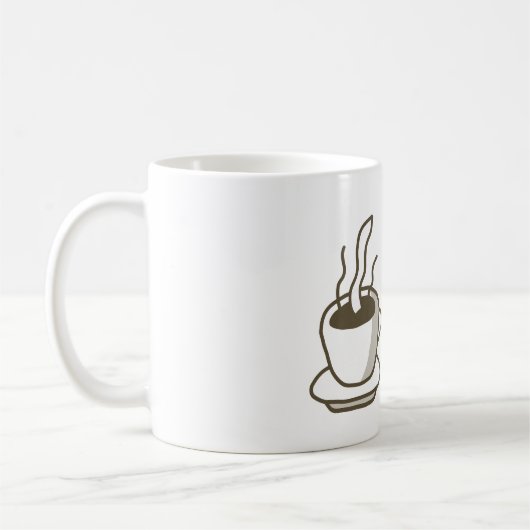 Ik Drink koffie bij Java Junction  Koffiemok (Links)