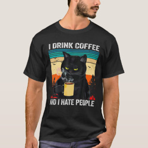 Ik Drink koffie en ik haat mensen T-shirt