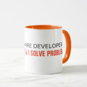 Ik drink koffie en ik los problemen op - ontwikkel mok (Voorkant rechts)