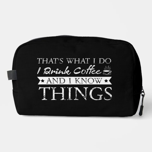 Ik Drink koffie en weet dingen Toilettasje (Voorkant)