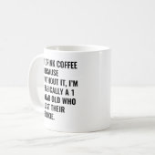 Ik drink koffie omdat... binkie Koffiemok (Voorkant links)