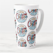 Ik drink koffie ter bescherming latte mok (Rechterhoek)