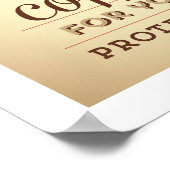 Ik drink koffie voor je bescherming poster (Hoek)