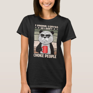 Ik Drink koffie zodat ik geen mensen Vintage cof k T-shirt