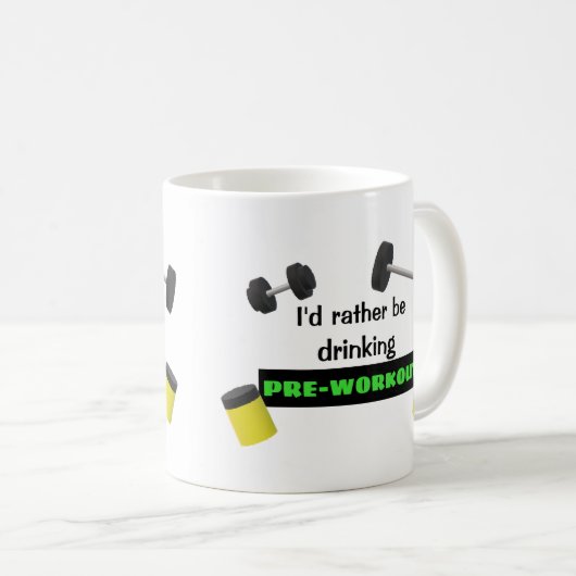 Ik drink liever PREWORKOUT | Funny Gym Koffiemok (Voorkant rechts)