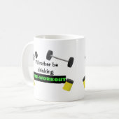 Ik drink liever PREWORKOUT | Funny Gym Koffiemok (Voorkant links)