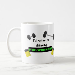 Ik drink liever PREWORKOUT Funny Gym Koffiemok