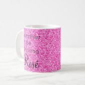 Ik Drink liever Rosé Pink Glitter Sparkle. Koffiemok (Voorkant links)
