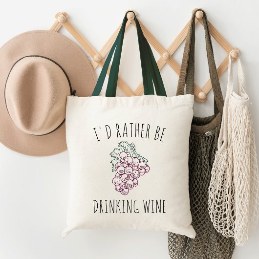 Ik Drink liever wijn Tote Bag