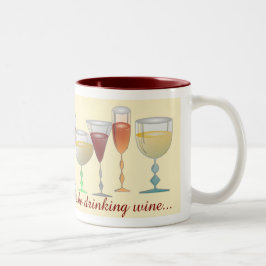 Ik Drink liever wijn Tweekleurige Koffiemok