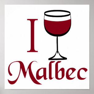 Ik Drink Malbec-wijn Poster