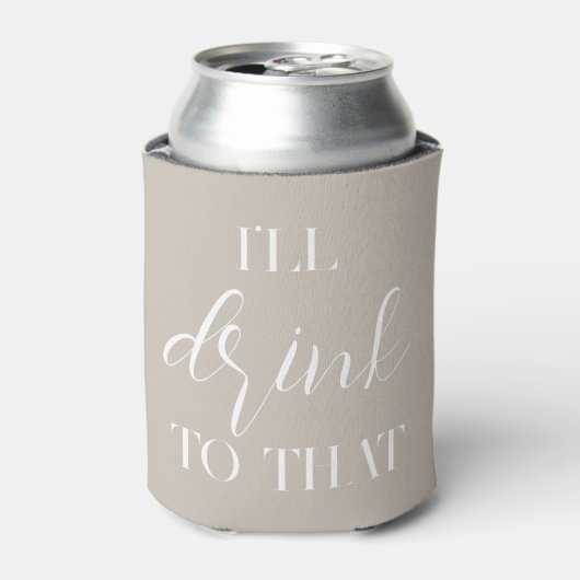 Ik Drink naar die Wedding Custom Koelbox Blikjeskoeler (Blikje Voorkant)