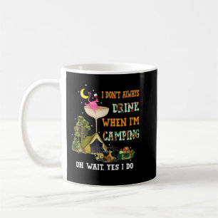 Ik Drink niet altijd als ik Flamingo W camping Koffiemok