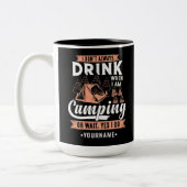 Ik Drink niet altijd als ik kamperen Tweekleurige Koffiemok (Links)