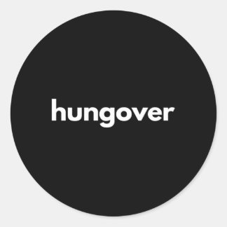 Ik Drink nooit meer Hongover Grey Small Ronde Sticker