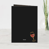 "Ik Drink nooit… Wijn" Vampire Gothic Humor Kaart (Achterkant)