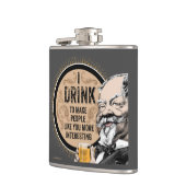 Ik Drink (om je interessanter te maken) Heupfles (Links)